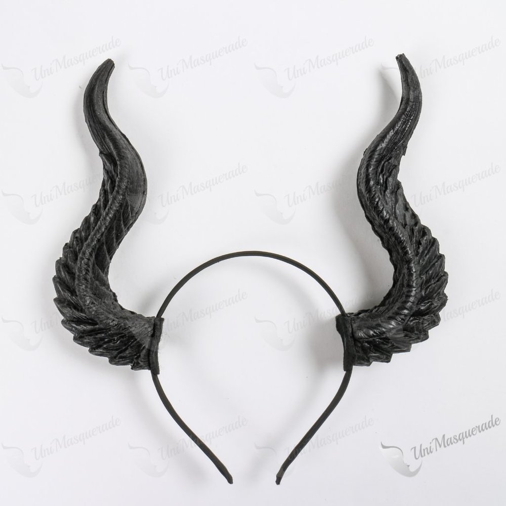 Black Maleficent Fairy Horns Headband